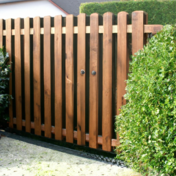 Portillon en Bois Rustique pour un Accueil Chaleureux La Possession